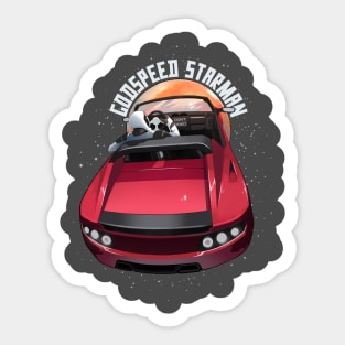 Starman - Don't Panic - SpaceX Sticker